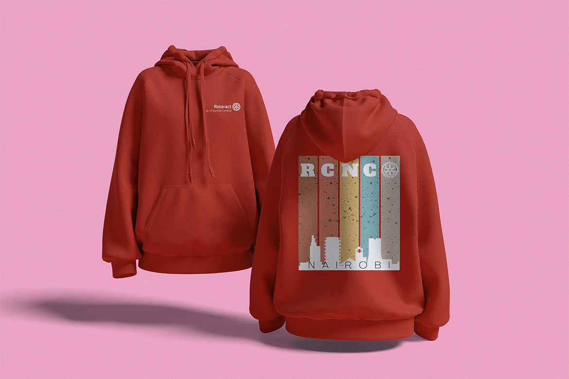Jerusalema RCNC cherry red hoodie