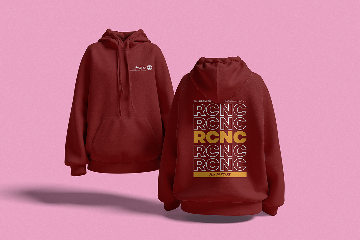 azonto rcnc Maroon hoodie